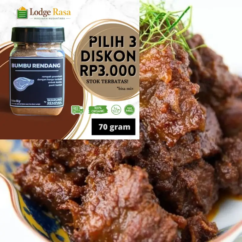 Bumbu Rendang Padang 50g-70g – Warisan Rempah Minang